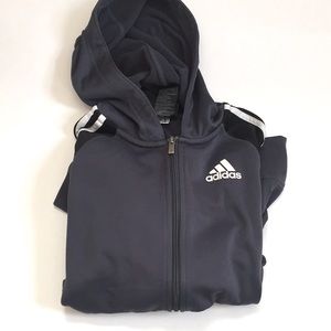 Adidas Grey and Black Boys Jacket